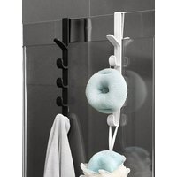 1pc Adjustable Over The Door Hanger, Plastic Storage Rack, Door Mount Hooks for Bags, Home Organization