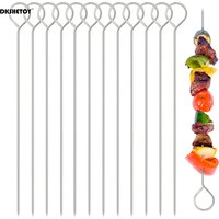 20cm BBQ Barbeque Skewers Needle Clip Utensil Fork Iron Outdoor Traveling Tools hight temperature resistance BBQ Accessories