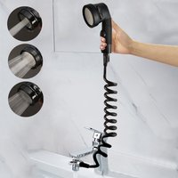 Black Silver Kitchen Faucet Extender with shower head Set Sink Basin Adapter Splitter Set Bathroom Faucet Extension Shower Set
