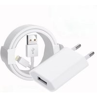 Original EU USB Wall Charger USB Data For iPhone 14 13 12 11 Pro Mini 8 Plus XR X XS SE Charging Data Cable