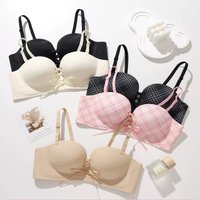 New U-Shaped Beautiful Back Bra For Women With Small Breasts Push-Up Drawstring Bra Sexy Beautiful Back Without Wire Bra