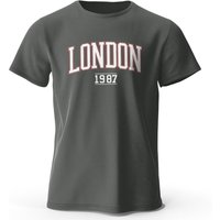 Men's London 1987 Vintage T-shirt Sport 100% Cotton Print Oversized Tees for Men Women Sportswear Tops
