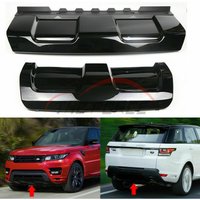 For Range Rover Sport 2014-2017 Black Car Front Bumper Spoiler+Rear Diffuser Lip Trailer Skid Plate Guard Tow Hook Cover Board
