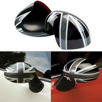 Car Door Side Mirror Cover Caps for Mini Cooper Hardtop F54 F55 F56 F57 F60 Series Black&Gray UK Flag
