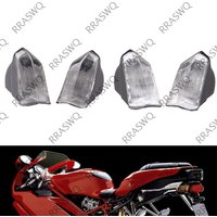 2Pcs e-Mark Motorcycle Rear Turn Signals Indicator Light Lamp Blinker Lens Cover Shell For DUCATI 749 999 Multistrada All Years