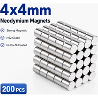 4x4mm Neodymium Magnets Small Strong Round Cylinder Magnet for DIY Fridge Magnets Pack Craft Whiteboard Office Home Use Decor