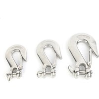 Heavy Duty 0.5-1.5T Stainless Steel 304 Crane Clevis Hook Lifting Chain Hoist Jaw Cargo Hook for Industrial Use