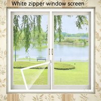 Self adhesive breathable mosquito proof indoor and outdoor home window protection, easy DIY installation, white window screen