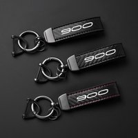 For Z900 Z900RS Z900SE Z 900 RS SE 2017-2023 Motorcycle Keyring Carbon Fiber Textured Keychain Metal Carbon Fiber Leather Logo