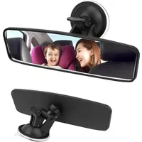 New Car Interior Rear View Mirror Wide-angle Rearview Mirror 360° Rotates Adjustable Suction Cup Universal Auto Accessories