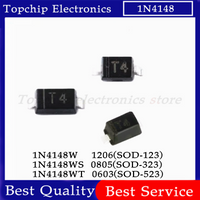 100pcs SMD Diode 1N4148 T4 0603 0805 1206 SOD-123 SOD-323 SOD-523 1N4148WS Switching diode