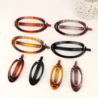Ponytail Fix Artifact Vintage Hairpin Women Back Head Frosted Hairpin Elegant French Oval Hair Clip Hair Styling Grab Claw Clip