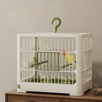 1pc Birdcage Parrot Villa Cage Large Space for Breathability Outdoor Portable Bird Walking Artifact with Feeder