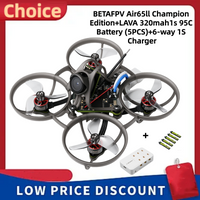 BETAFPV Air65 ll Champion Edition + LAVA 320mAh 1S 95C Akku (5 Stück) + 6-Wege 1S Ladegerät FPV Drohne 4K Professioneller ELRS 2.4G Empfänger Mini Drohne Drohnen mit Kamera