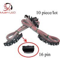 Flat Ribbon Data Cables 16pin for LED Display Receiving Card connection Pure Copper Signal 20cm 40cm 60cm 80cm 100cm Length