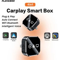 4in1 Wireless Carplay Adapter Android Auto Connect Airplay Mirror Link Screen Plug and Play Bluetooth for Apple and Android