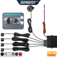 Jundof Car Parking Sensor Assistant Parktronics 4 Black/Silver/White 20mm Flat Sensors Reverse Radar Sound Buzzer Alarm Sound