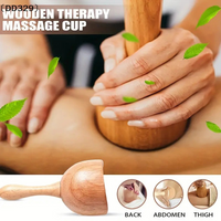 Wooden Handheld Massage Cup,Wooden Swedish Cup, Lymphatic Drainage Massage Tool,for Body Sculpting Anti-Cellulite Gua Sha〔DD329〕