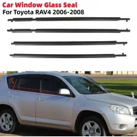 4Pcs Car Window Rubber Sealant Strip Side Weatherstrip Rainproof Weather Strip For Toyota RAV4 2006-2008