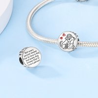925 Sterling Silver Charms Bead CZ Zircon Dog and Love Dangle Fit Original Bracelet DIY Women Jewelry Gift