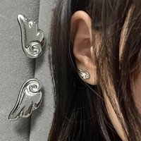 Versatile Y2K Wings Earrings Vintage Frosted Angel Ear Stud for Women Korean Fashion Creativity Wings Earrings Jewelry Gifts