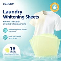 CASHAREYA White Clothes Bleaching Tablets 16 32 48 80 Pcs De-Yellowing Whitening Sheet Restores Faded Fabrics Laundry Brightener
