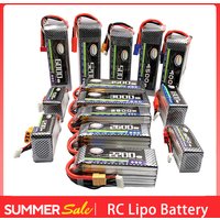 2S 7.4V RC Lipo Battery 1500 2200 3300 3500 4200 5000 5200mah 25C 35C 40C 60C RC Battery with XT60 Plug for RC Car Drone Boat
