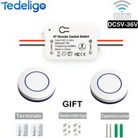 RF 433 Mhz Wireless Light Switch Push Button Wall Switch DC 12V 24V 36V 10A Radio Transmitter Remote ON OFF Led Electric Door