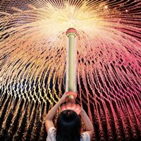 Fireworks Water Gun Pull-Out Water Blaster Kids Summer Outdoor Beach Toy for Water Fight Pool Lawn Interactive Splash Game Props