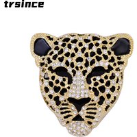 High-grade Leopard Head Tiger Brooch Badge Men's Suit Sweater Pins Father's Day Gifts Coat Lapel Pin for Men Women Accessories