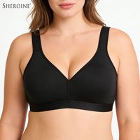 Sheroine Wirefree Bra for Plus Size Women, Soft Cup Unling Full Coverage Non-padded Smooth Bra, Breathable & Supportive for Dail