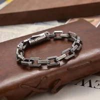 Buddhastone Silver color National Style Fashion Bracelet Literary Retro Chain Auspicious Cloud Bracelets Accessories Jewelry