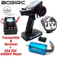 BOGIRC 7CH 2.4GHz Transmitter & Receiver with 45A ESC Battery for RC Car SCY16101Pro 16103Pro SG116Pro SG116 MAX Q130 DIY Parts