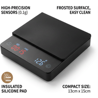 Coffee Scale for Home Brewing with Timer Auto Peel Touch Sensor And Silicone Lid Espresso Precise Tasting