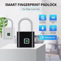 KERUI Smart Fingerprint Padlock Built-in Rechargeable Battery Door lock Waterproof Zinc Alloy Biometric Padlocks Door Lock