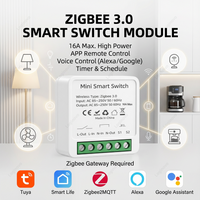 Zigbee 3.0 Mini Smart Switch Module 16A Two Way Breaker Relay 220V 110V For Tuya Smart Life Z2M Alexa Google Need Zigbee Hub