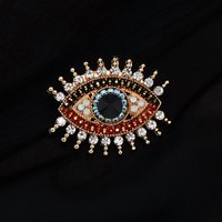 Vintage Creative Evil Eye Fashion Brooch High-end Elegant Men Women Coat Sweater Exquisite Versatile Pin Badge Gift