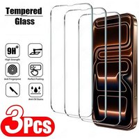 1-3Pcs HD Screen Protectors For iPhone 17 16 15 14 Pro Max Tempered Glass For iPhone 11 12 13 Mini 16 Plus 16e X XR XS Max 6 7 8