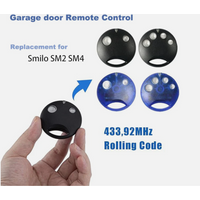 For SMILO SM2 /SM4 100% Compatible Garage Door Remote Control 433.92MHz Rolling Code with SMXI SMXIS SMX2 SMX2R OXI OX2