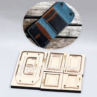 Cutting dies for DIY leather craft cardholder wallet knife mold metal hollowed punch tool 12x9cm