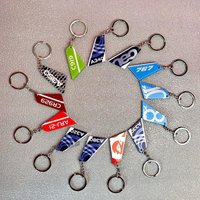 1 Piece Both Sides Print Acrylic Airline Pattern Vertical Tail Car Tag Key Accessories Aviation Keychain Backpack Pendant