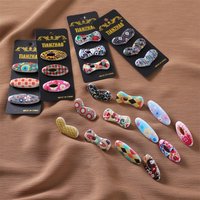 4 colors randomly shipped 3 pieces/set printed oval safety pin headscarf clip love bow for Muslim fixed pin silk scarf buckle
