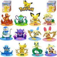 12 style Pok é mon Doll Pikachu Blind Box Anime Models Desktop Decorations Action Figure Collection Pok é mon Toys Birthday Gift