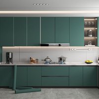Cocina Decor Thick Green Oil Proof Waterproof PVC Self Adhesive Wallpaper Muebles Kitchen Cabinets Armoire Vinyl Contact Paper