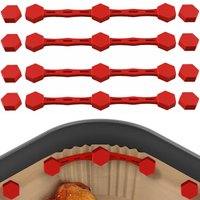 6pcs 2set Air Fryer Magnet Clip Silicone Easy Clean Air Fryer Fixation Device Magnetic Buckle Removable High Temp Reusable.