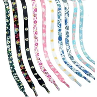New Daisy Cherry Rope Shoe Laces Flower Shoelace for Sneakers Strap Sports Shoelaces Rubber Bands for AF1/AJ1 Shoes Accessories