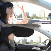 Vehicle driver's sunshade panel, with heat insulation and cooling function, and electrostatic adsorption sunshade curtain.
