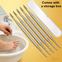 1/3/5pcs Toenail Lifter Set - Hypoallergenic Double-Headed Nail File Suitable for Ingrown Toenails,Nail Removal,Dirt Cleaning