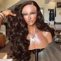 Body Wave Chocolate Brown 13x4 Lace Front Wigs Human Hair PrePlucked Brazilian Brown Virgin Hair 13x6 HD Frontal Wig For Women