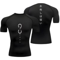 Men's Compression Shirt Gym Wear Workout Muscle Fit JJK Sportswear Clothes Absorbing Tight Fit Fitness Sweatshirt Elastic Tops